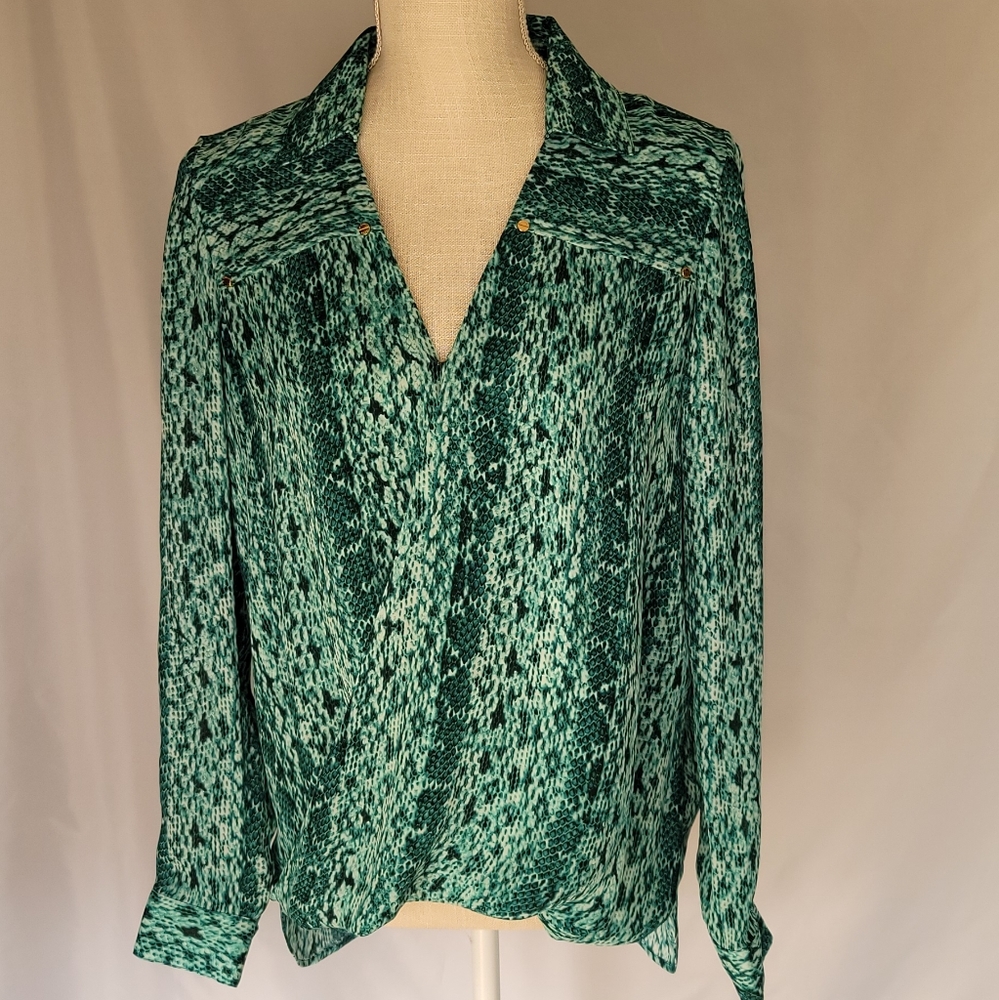 Michael Kors Womans Long Sleeve Blouse